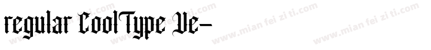 regular CoolType Ve字体转换